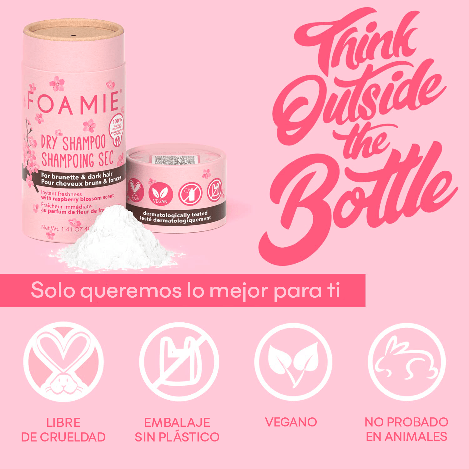 Dry Shampoo en seco I Cabello castaño y oscuro - Foamie