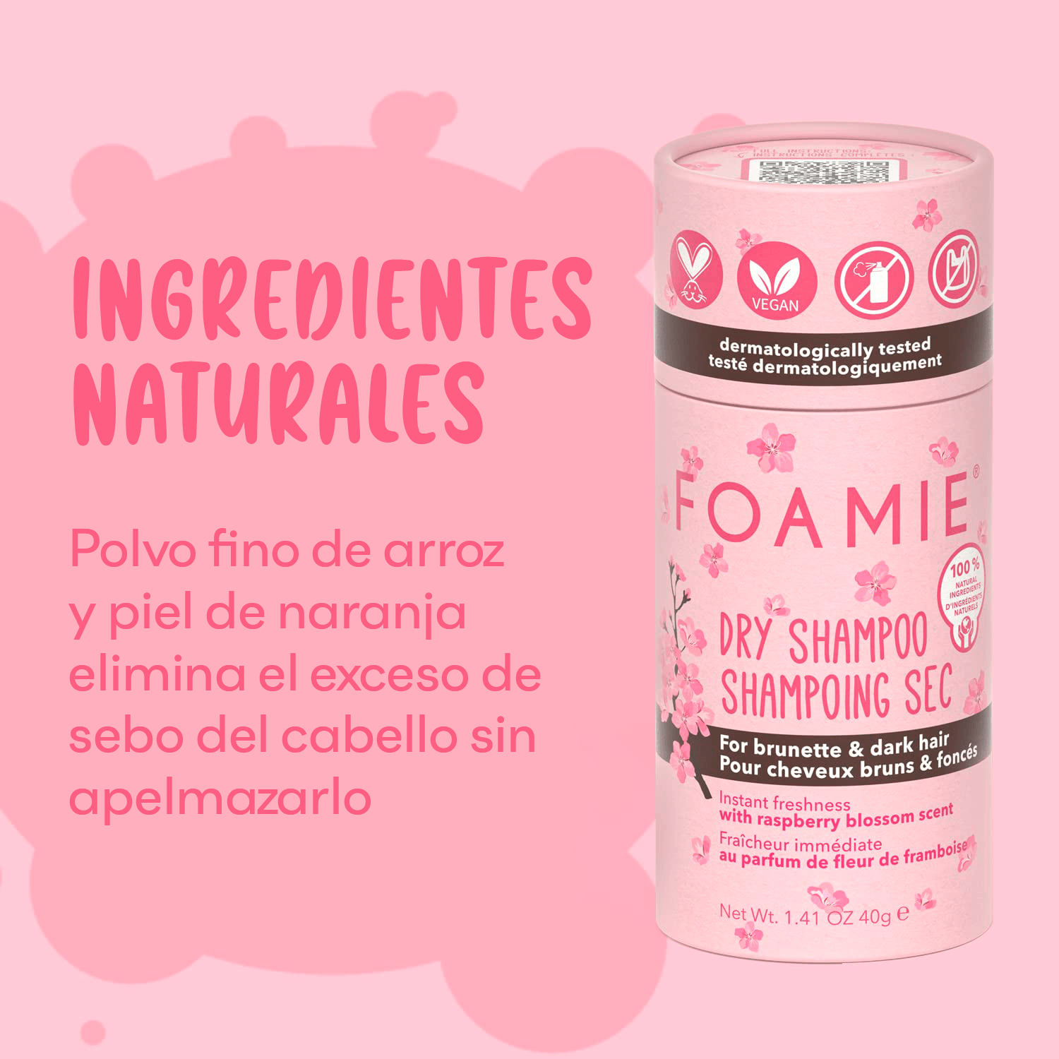 Dry Shampoo en seco I Cabello castaño y oscuro - Foamie