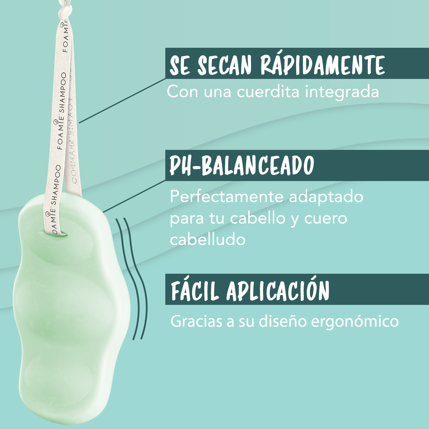 Shampoo de aloe vera para cabello seco y cabello rizado - Foamie