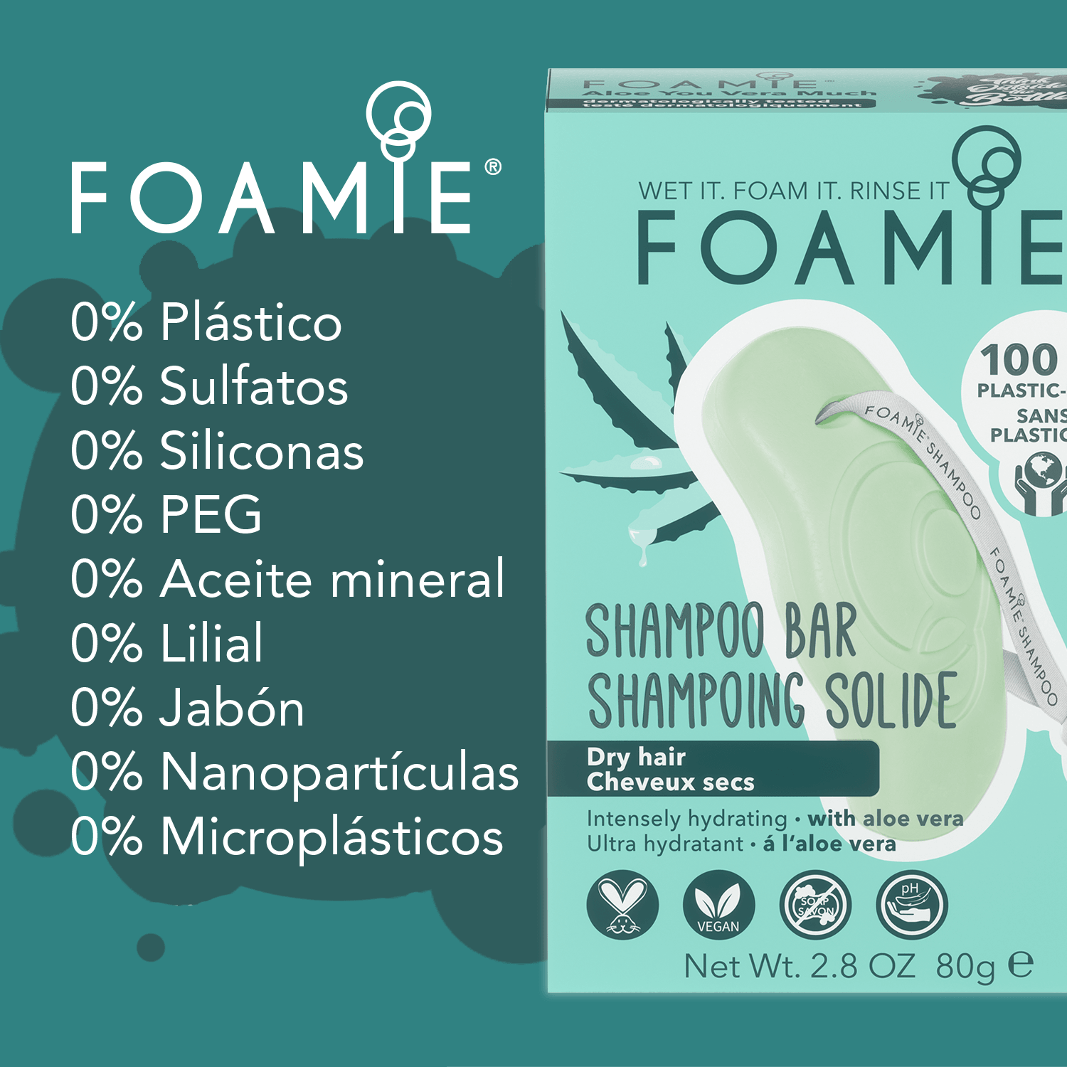 3 Shampoos de aloe vera para cabello seco y cabello rizado - Foamie